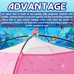 BLINWORLD Mermaid Tent sturdy fiberglass rods for flexible play