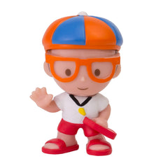 Blippi Mini Heroes Squishables Firehouse Dog figure adds a loyal companion to play.