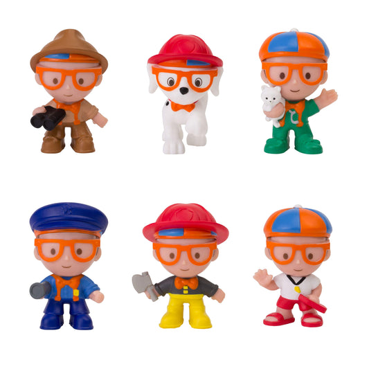 Blippi Mini Heroes Squishables Police Officer figure for imaginative play and early color recognition.