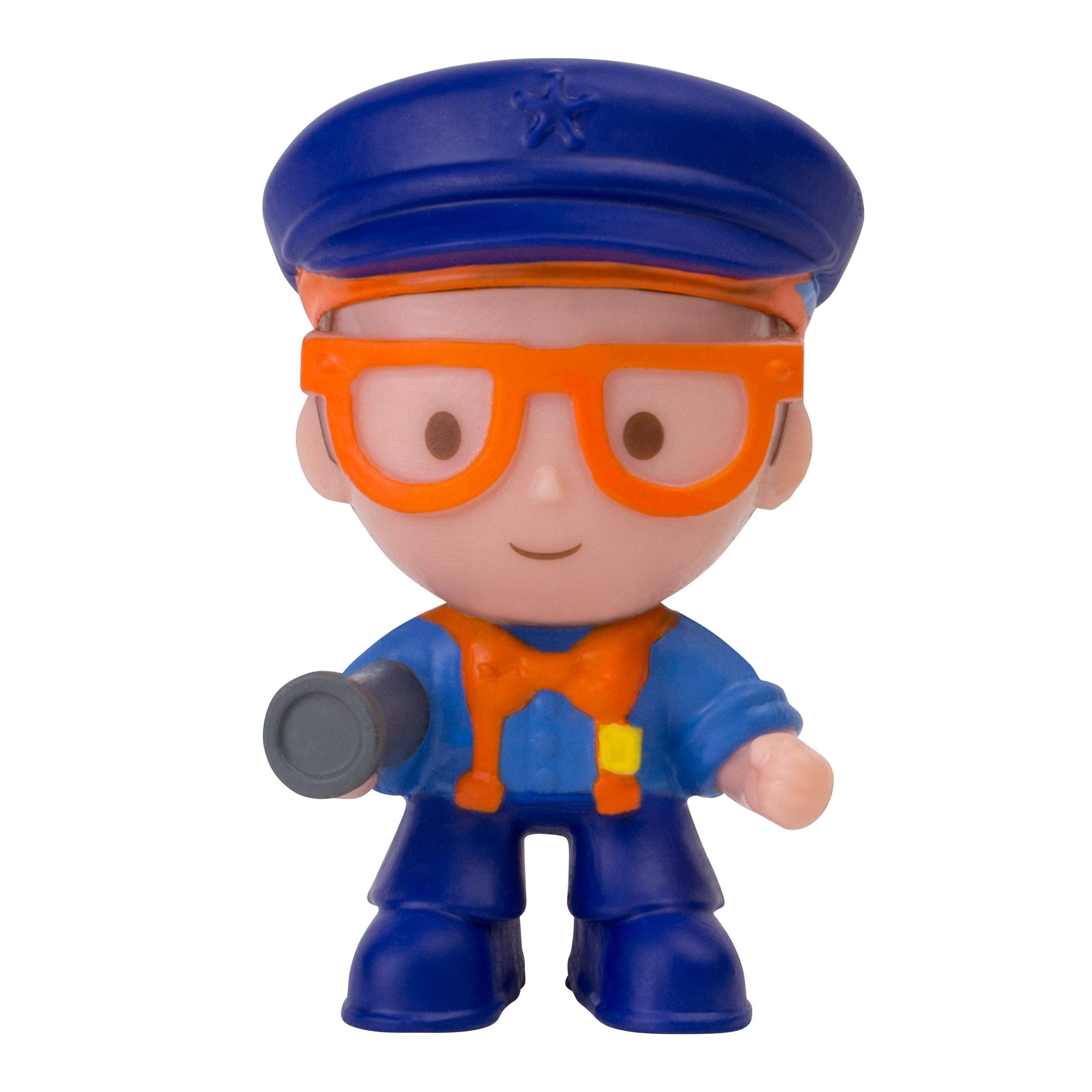 Blippi Mini Heroes Squishables Surprise Box front view showing mystery figure.