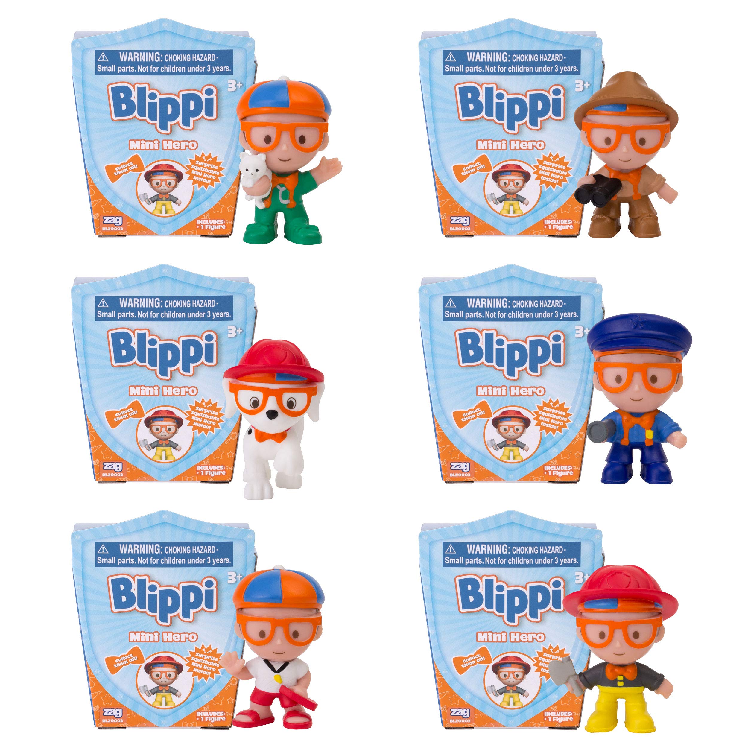 Blippi Mini Heroes Squishables Lifeguard figure promotes storytelling and role awareness.