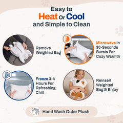 Bliss World safety eyes and nose reduce small parts hazards.