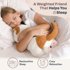 Bliss World weighted plush 5 lb body provides calming, hug-friendly pressure.