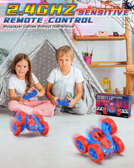 Blissbud Spider RC Car 360 rotation demo shows two-sided racing action