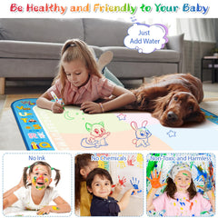 Kids drawing on table or floor demonstrates versatile play spaces