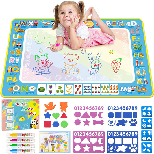 BlissfulBlend Water Doodle Mat shows a large drawing surface for kids