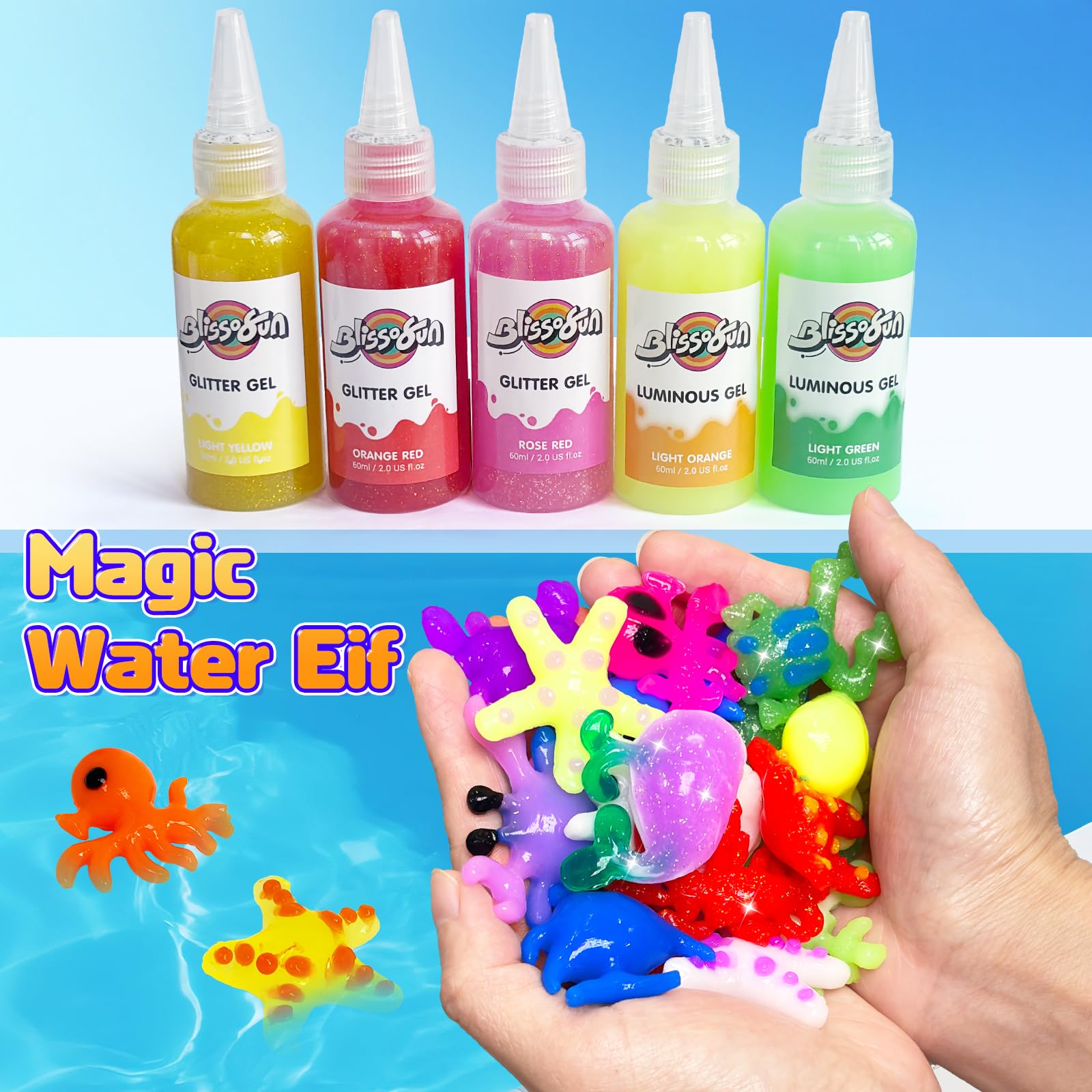 Blissofun ocean creature molds for kid-friendly aquatic creature crafts.