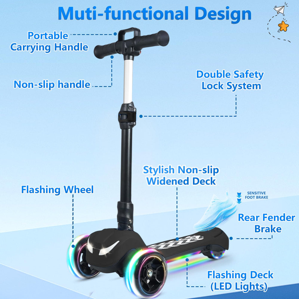 BLISSRIDE height-adjustable scooter grows with your child for lasting use.