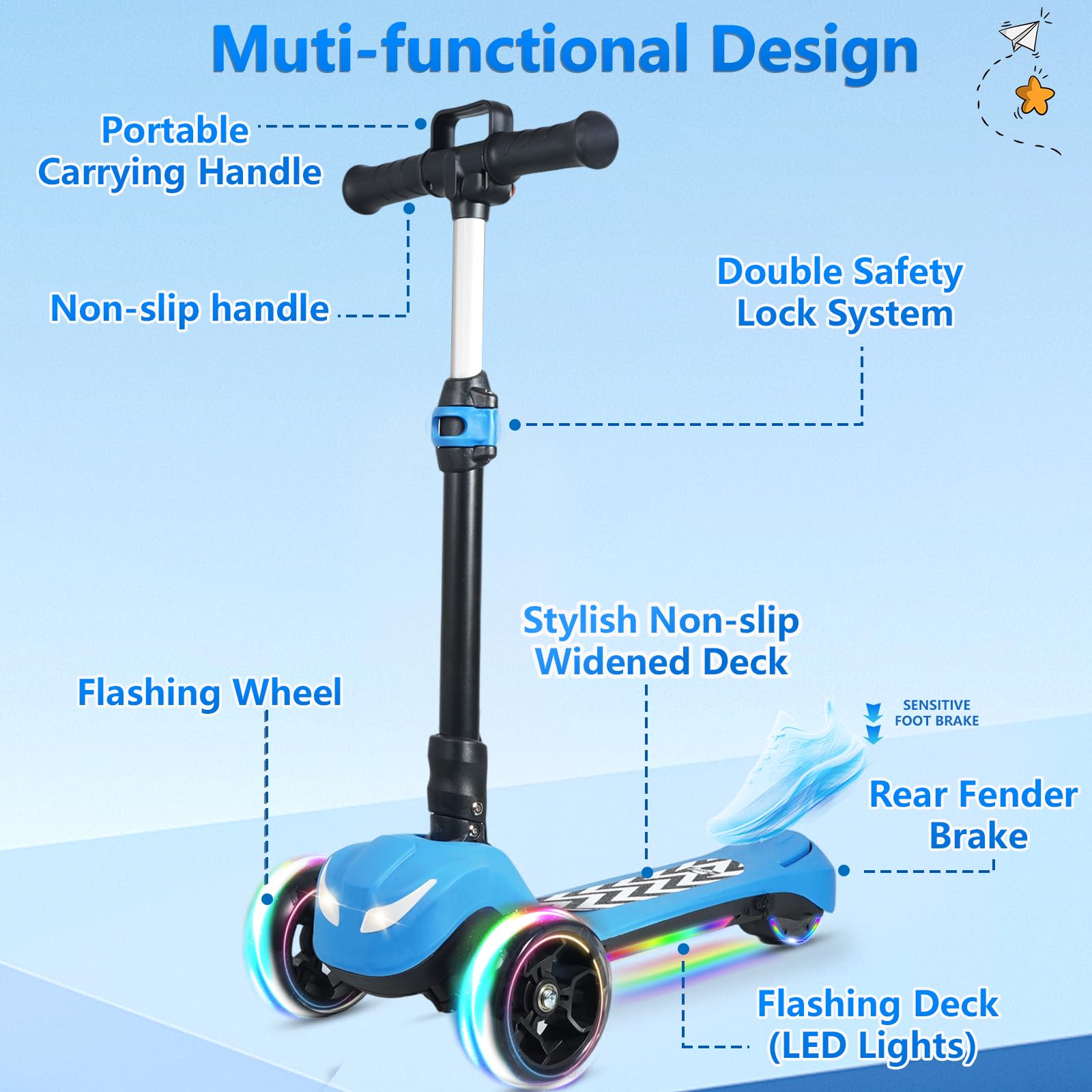 BLISSRIDE handlebars with three height settings grow with your child.