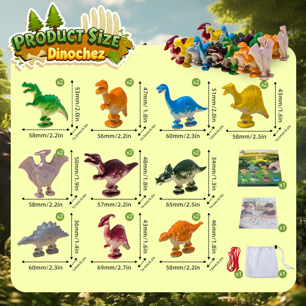 BlivEclat family game night with magnetic dinosaurs.