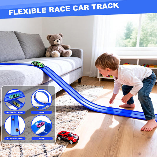 BlivEclat track with strong suction cups sticks to mirrors and tiles.