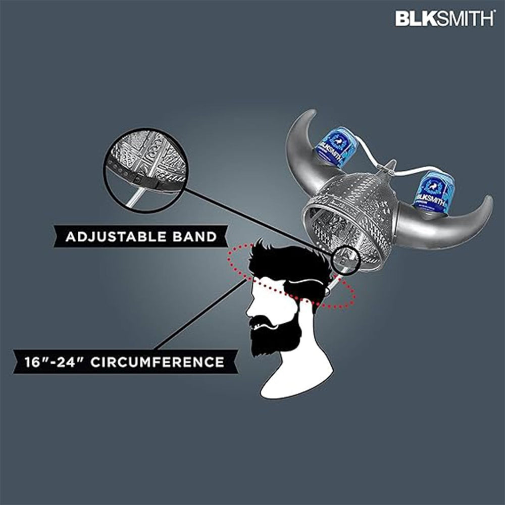 BLKSMITH Viking Drinking Hat assembly shows easy setup and quick wear