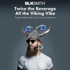 BLKSMITH Viking Drinking Hat on head demonstrates secure headband for comfortable wear