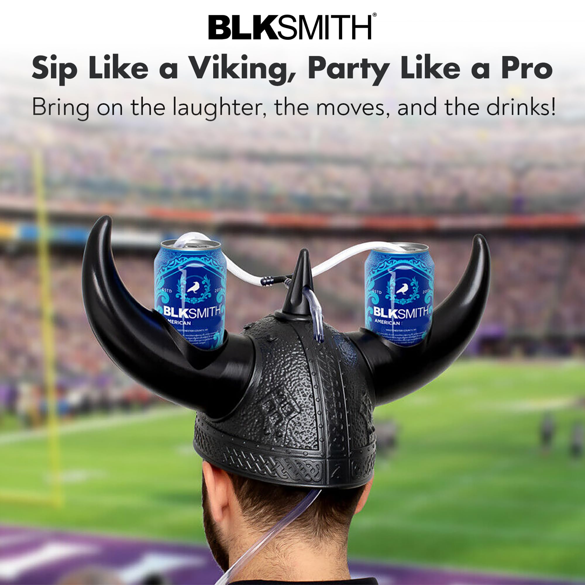 BLKSMITH Viking Drinking Helmet durable sipping straw for simple drinks