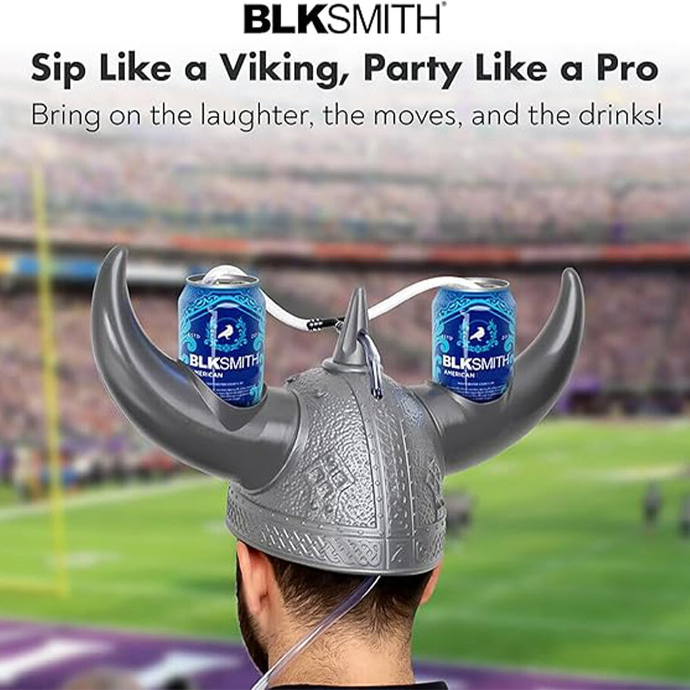 BLKSMITH Viking Horns detail emphasizes iconic humorous appeal at gatherings