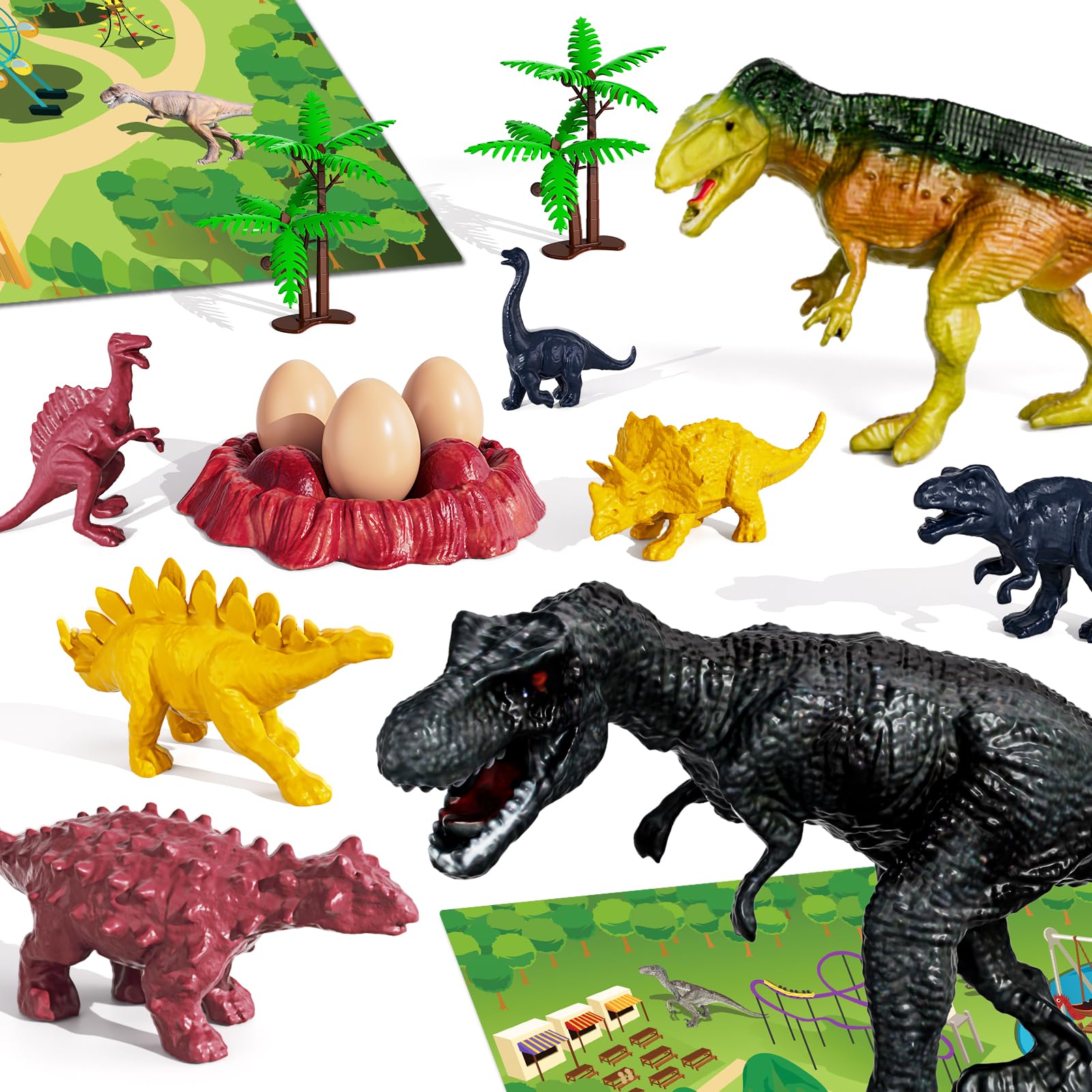 BLmukce ABS plastic dinosaurs withstand rough play
