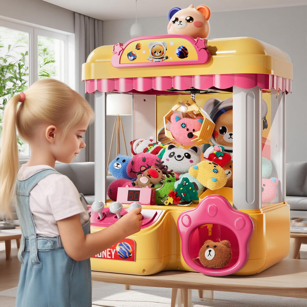 BLmukce claw machine for kids front view highlighting compact arcade toy for home parties.