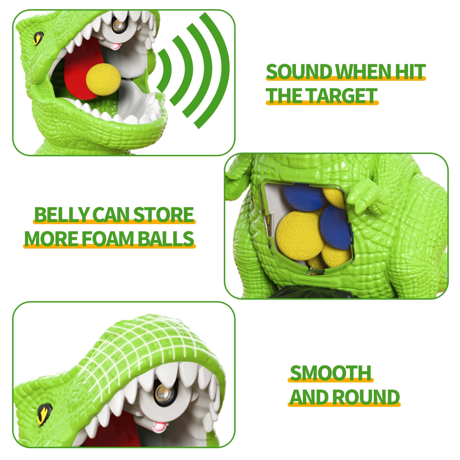 BLmukce colorful dinosaur ball shooter for engaging backyard battles