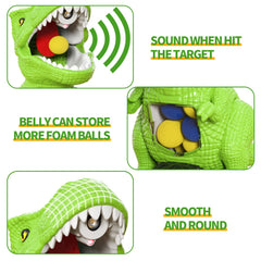 BLmukce colorful dinosaur ball shooter for engaging backyard battles
