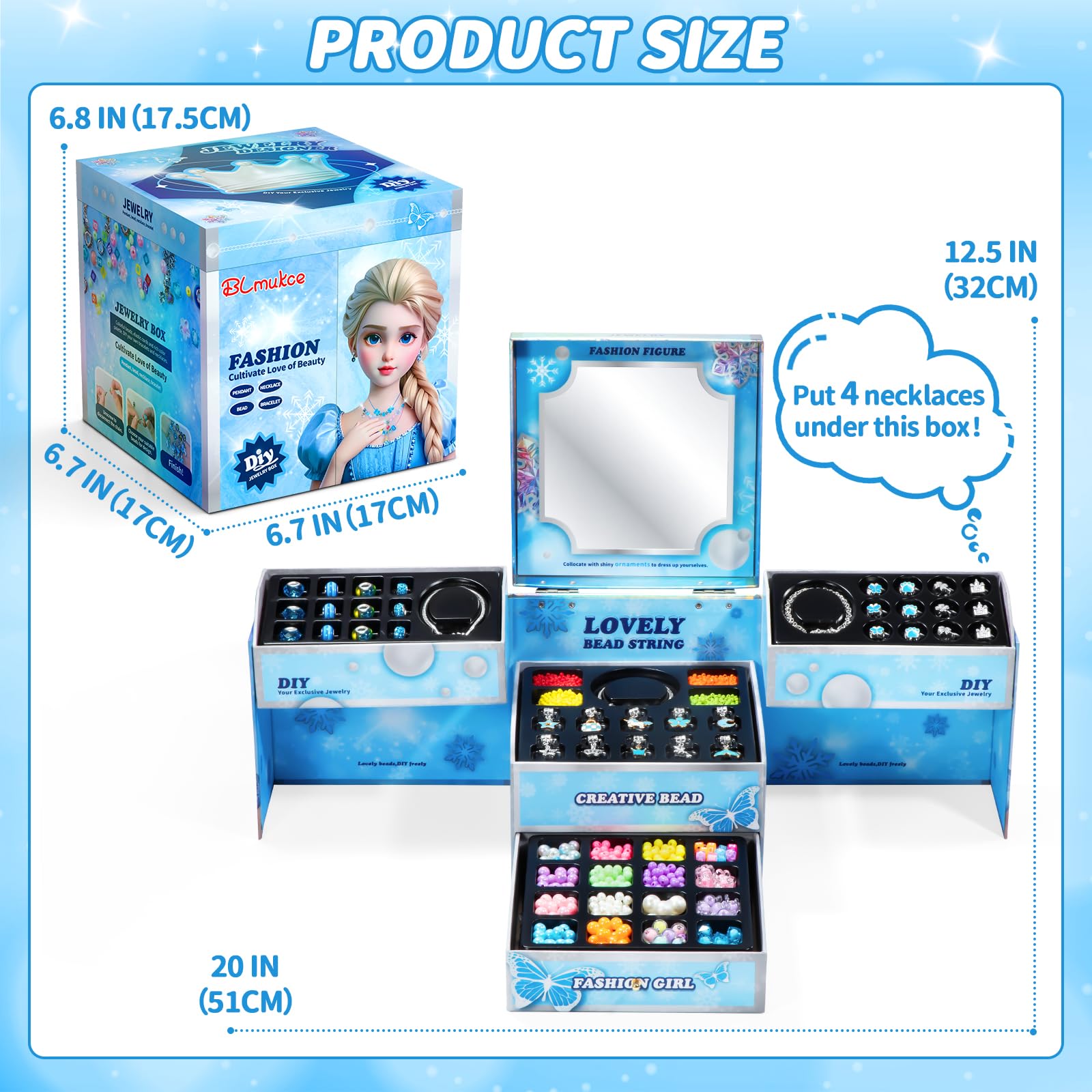BLmukce DIY jewelry kit components for kid-friendly crafting