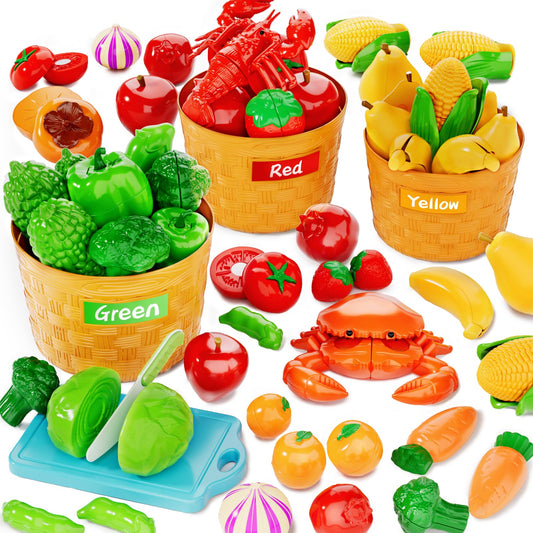 BLmukce play food cutting action enhances fine motor skills.