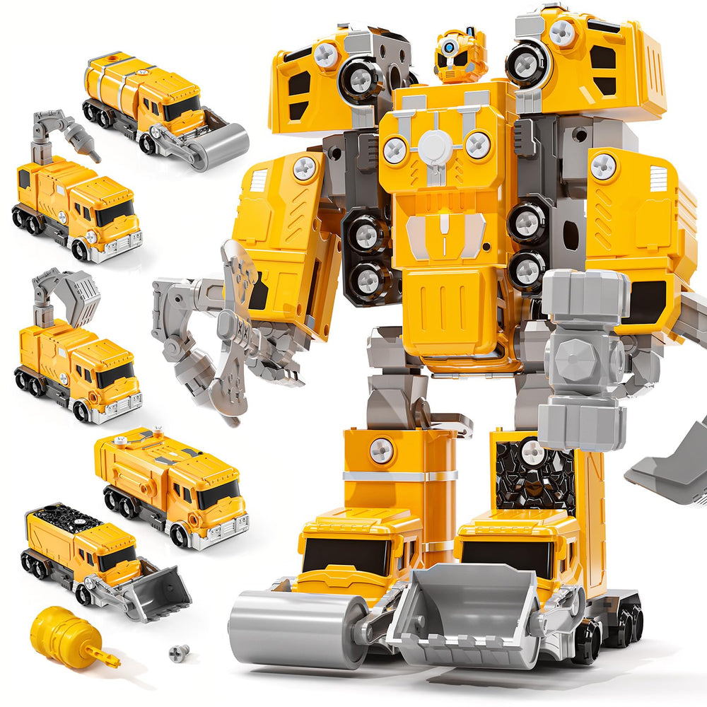 BLmukce transforming robot truck set with magnetic parts for seamless vehicle-to-robot transformations.