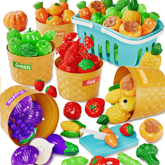 BLmukce sliceable fruits and vegetables aid color recognition during play