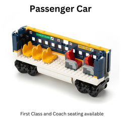 Block Builder passenger and dining cars add realistic rail experiences
