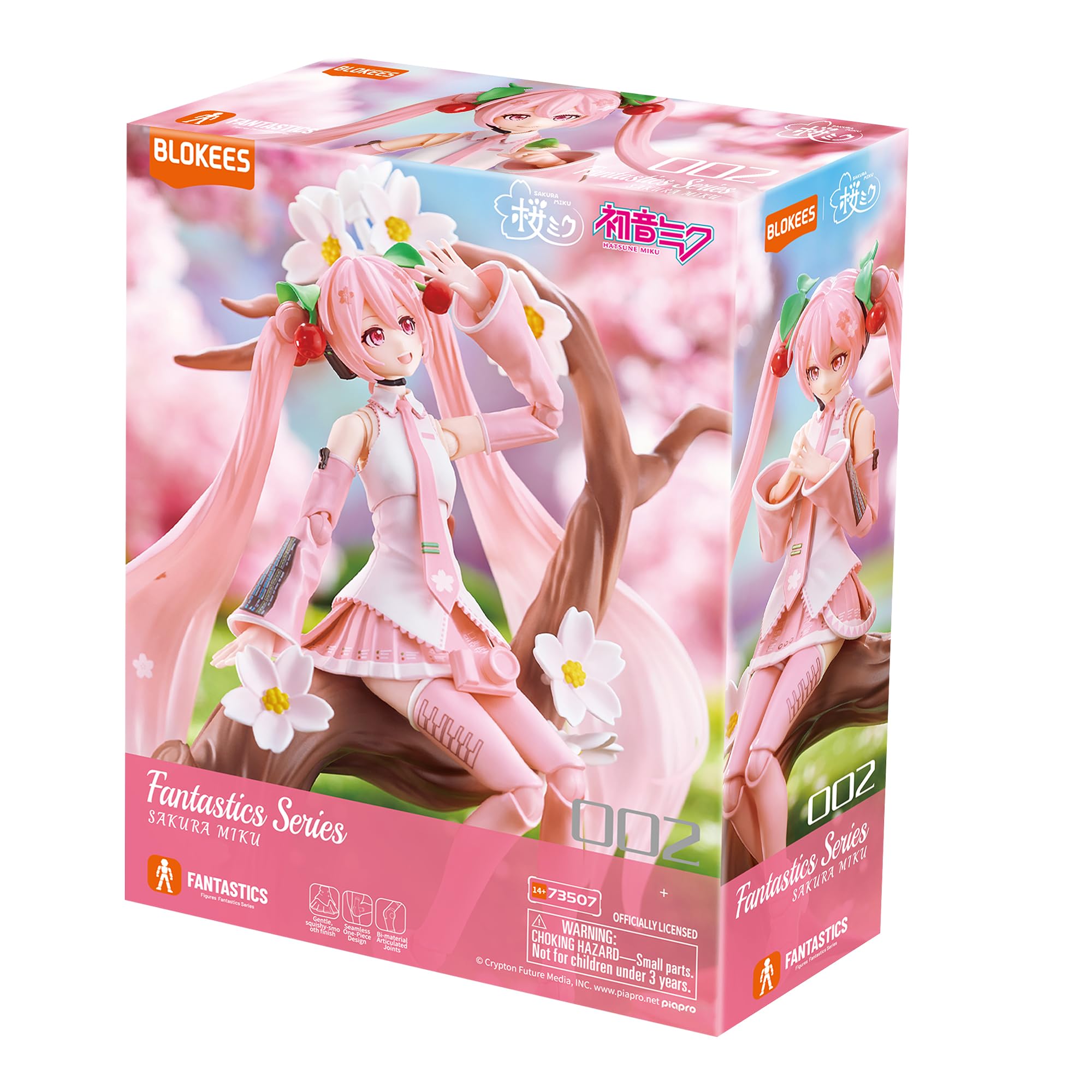 Blokees Sakura Miku enhanced face sculpting system with expressive options.