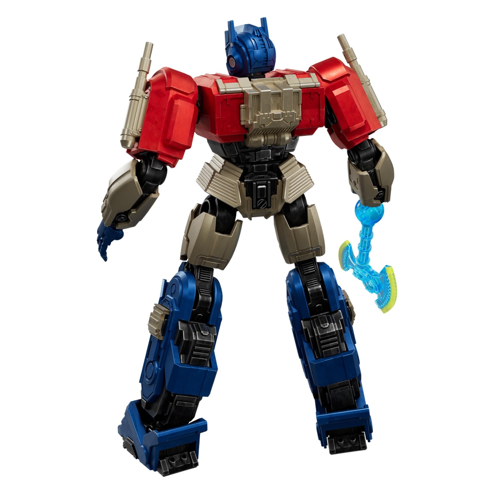 BLOKEES Optimus Prime shows dynamic articulation for versatile posing.