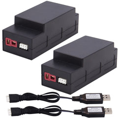 Blomiky 7.4V 1050mAh battery for H16DR, side view, extended endurance for racing.