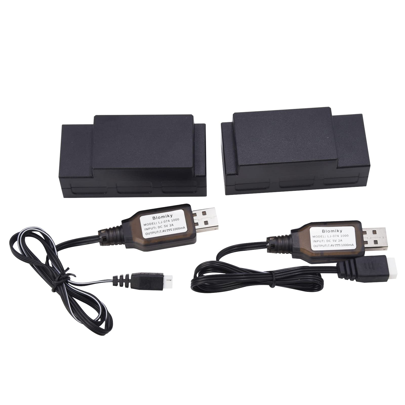 Blomiky 7.4V 1050mAh battery for Jetwood JC16EP, compatible for longer sessions.