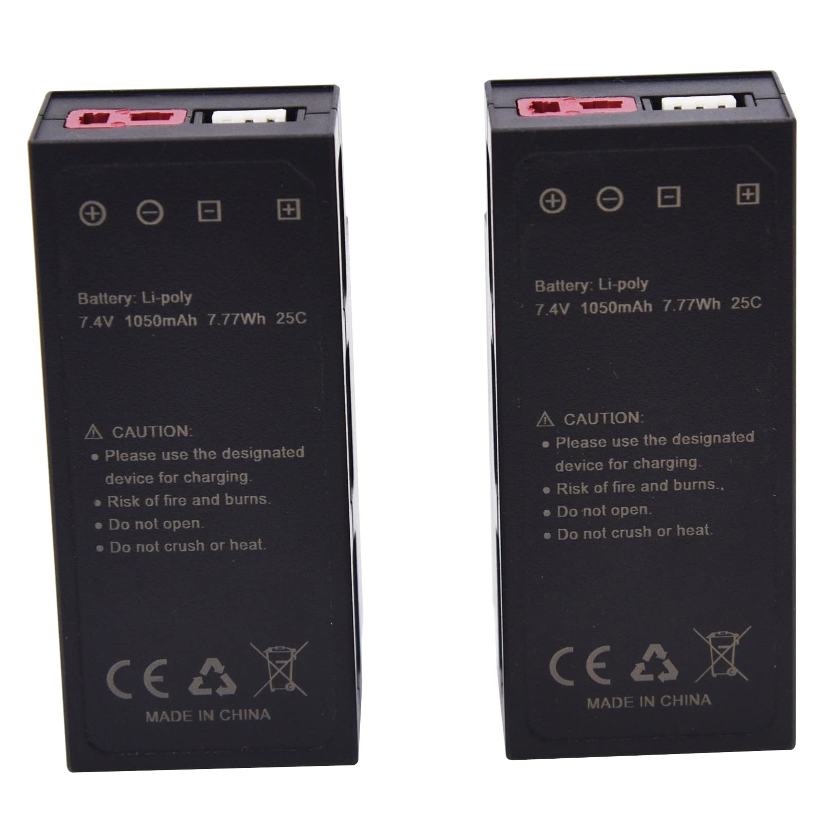 Blomiky 7.4V 1050mAh LiPo for Bezgar HP161, 1:16 scale high-speed truck.