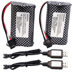 Blomiky 7.4V 1300mAh battery with SM-3P connector for older RC trucks.