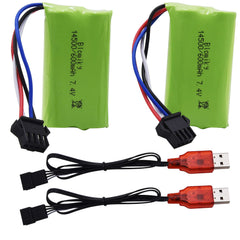 Blomiky 7.4V 600mAh battery front view for reliable power in water bead toys