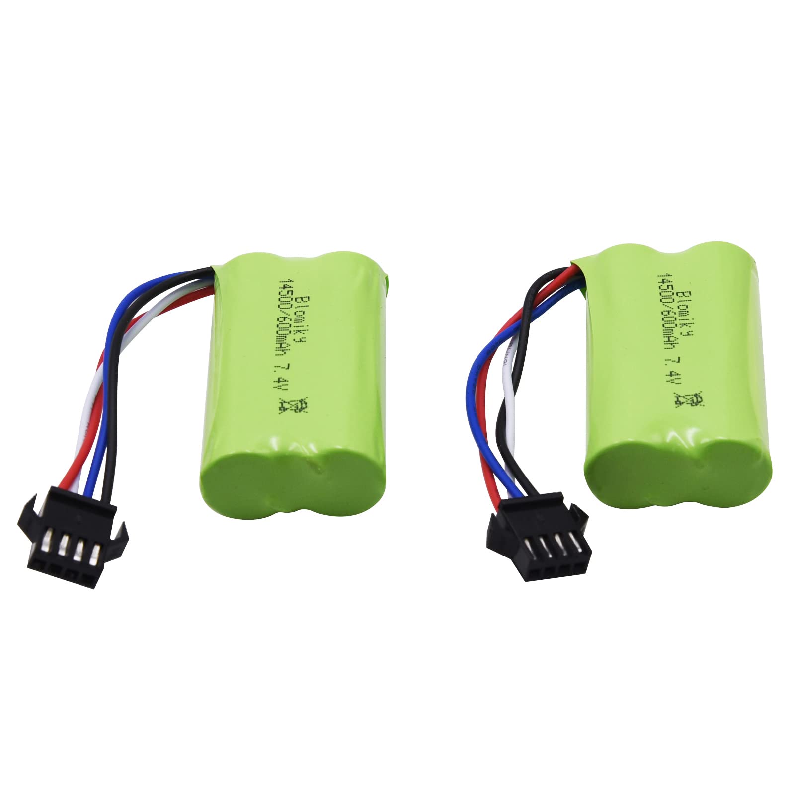 Blomiky battery side profile showing SM-4P plug compatibility for quick replacement