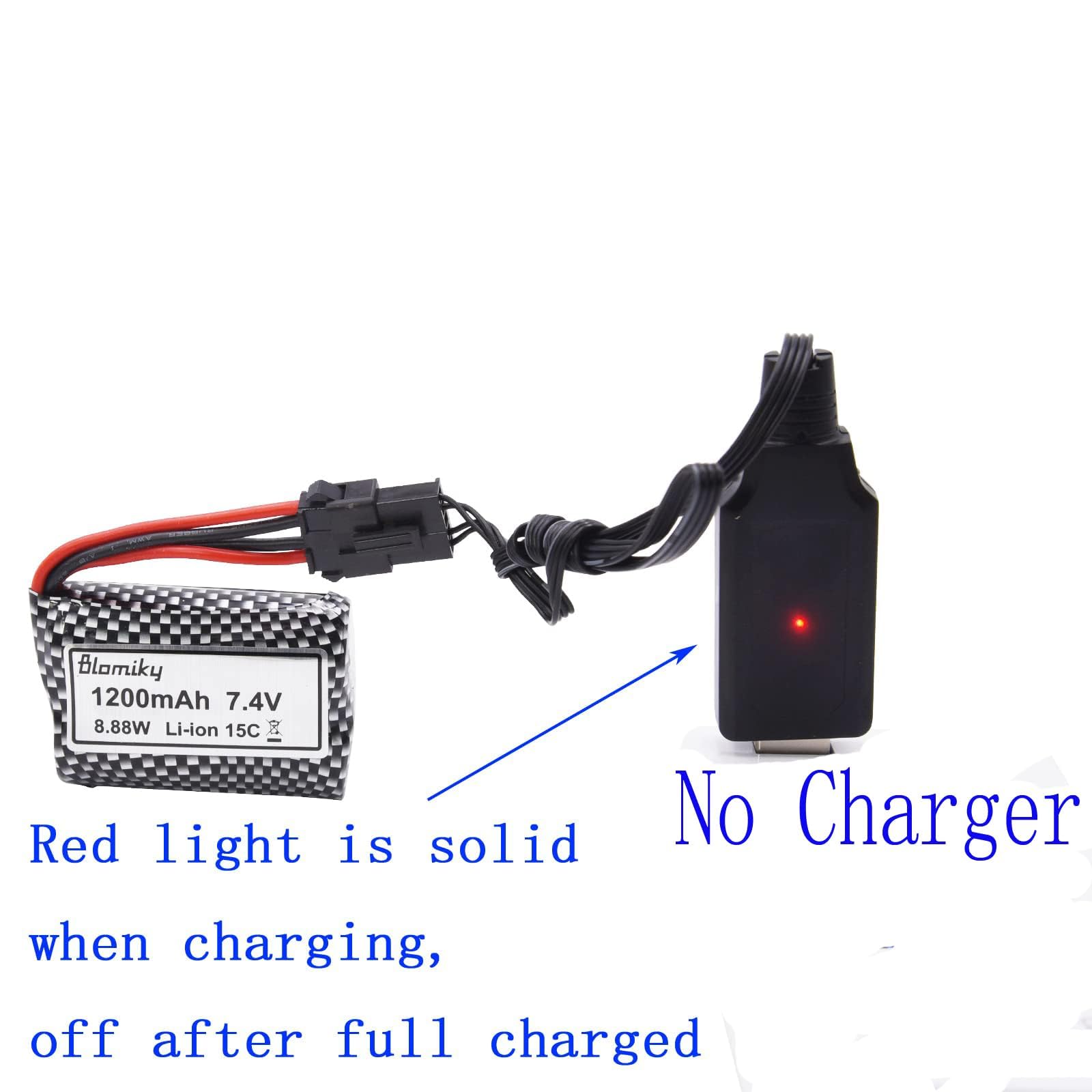 Blomiky USB charging cables included for easy recharging