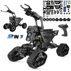 BLONWINER Robot Car Kit front view highlights modular chassis for hands-on learning.