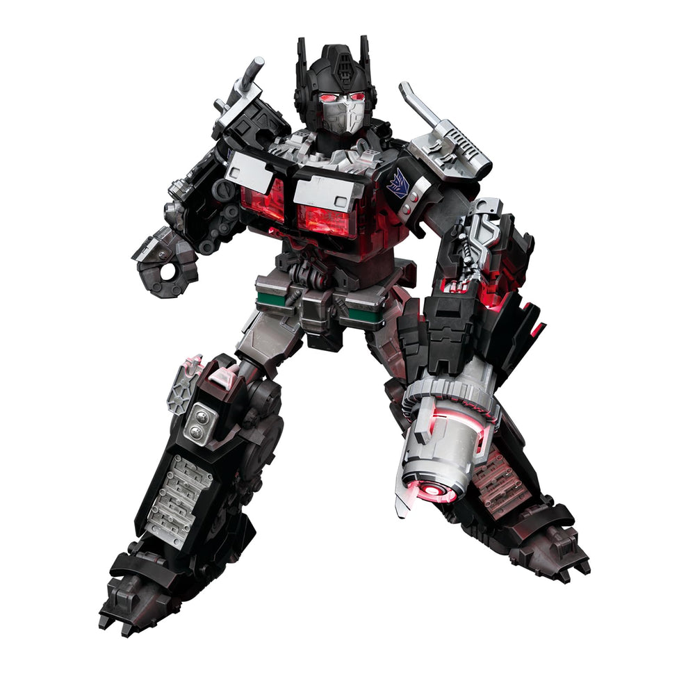 BLOKEES Nemesis Prime pose with 20 joints for dynamic action display