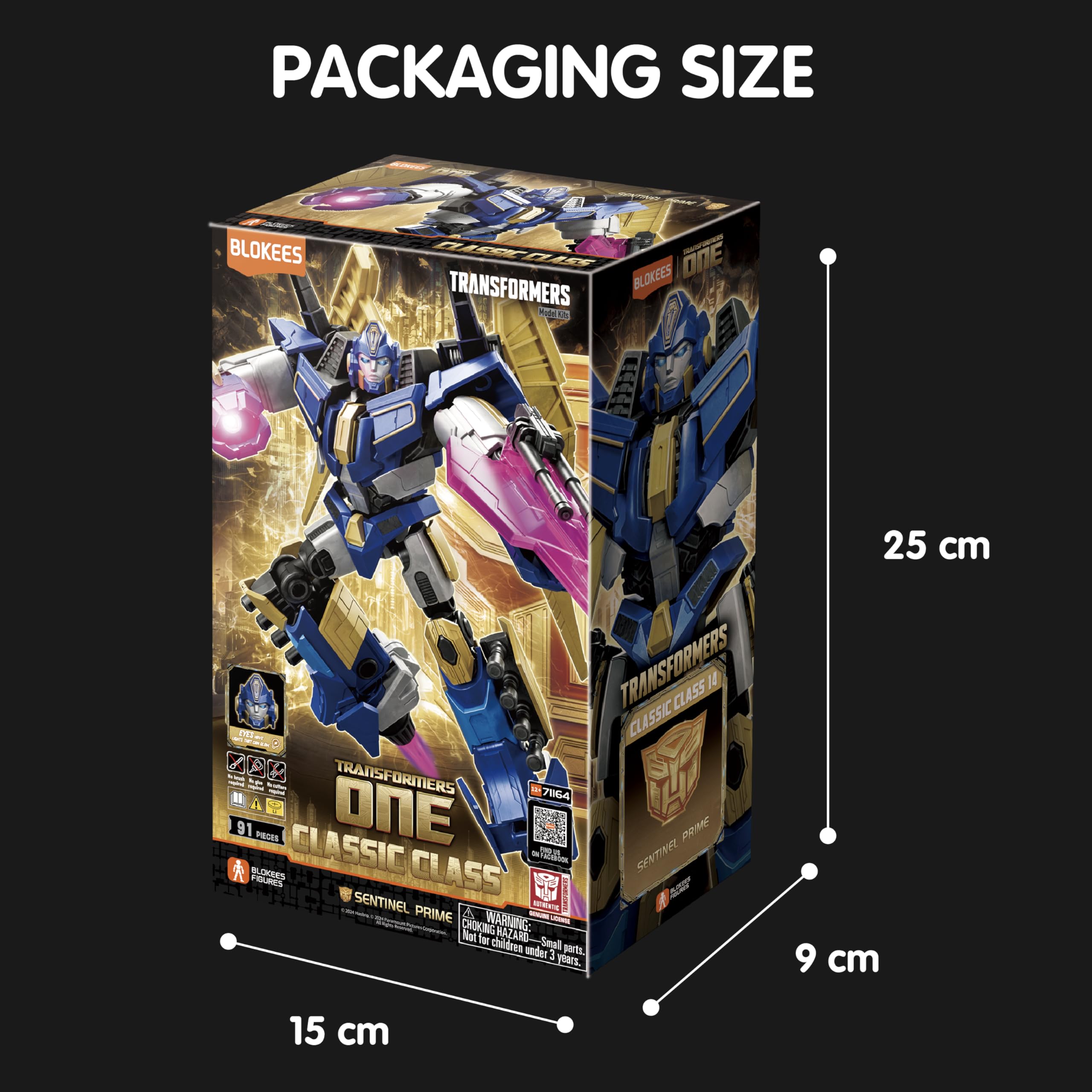 BLOKEES Sentinel Prime figure dynamic articulation for versatile posing and display.
