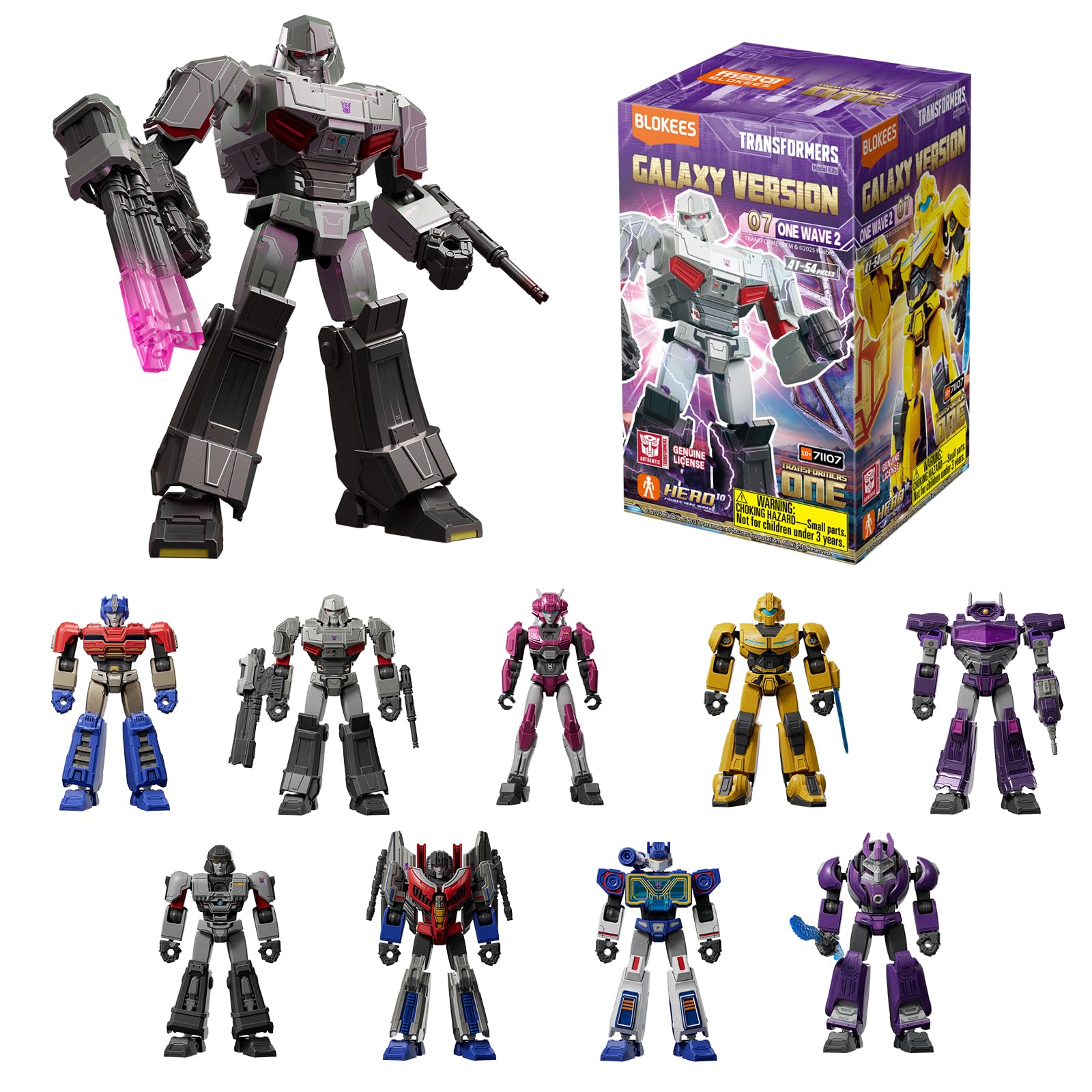 BLOKEES Transformers Galaxy V07 figure close-up highlights display-ready poseability.