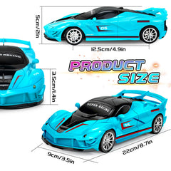 Bloolilies RC car side view shows vibrant color styling for kids