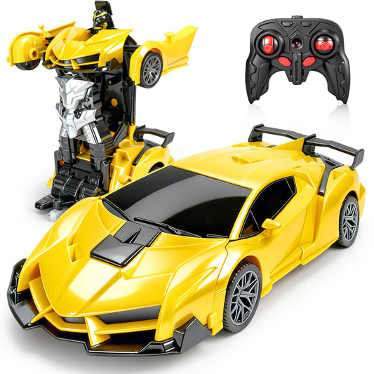 Bloolilies 1:18 RC transform car front view with LED headlights for night play