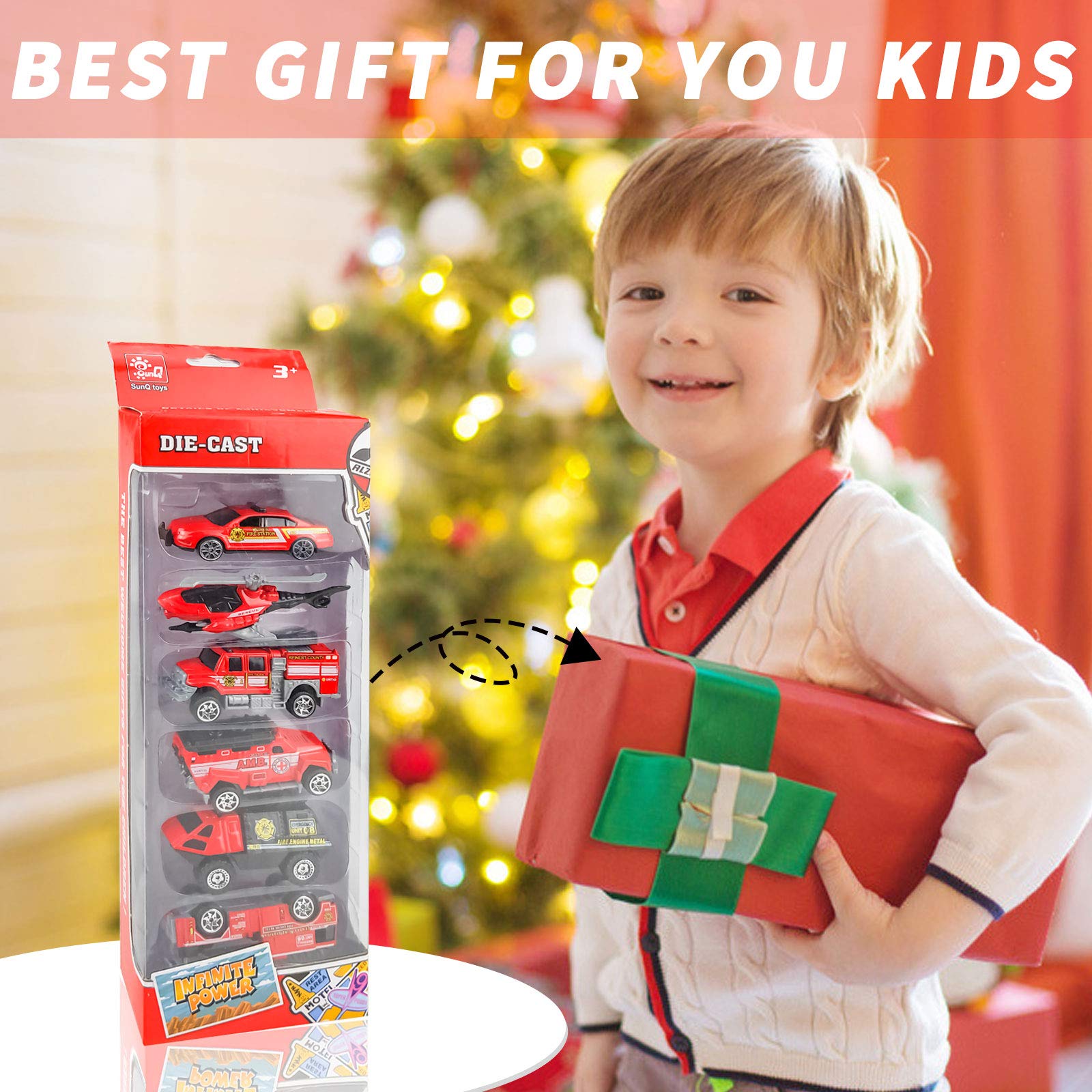 Blooming Lilies compact fire truck set fits in small hands for on-the-go play.