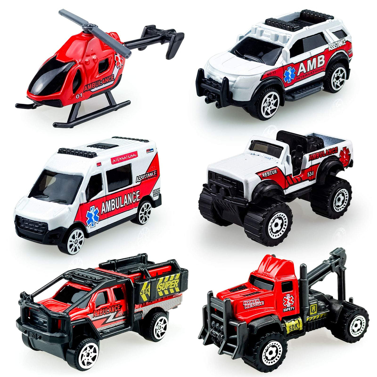 Blooming Lilies mini diecast ambulance front view for immersive play