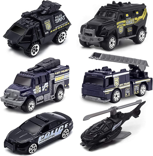 Blooming Lilies armored vehicle police car for imaginative play and durable metal construction.