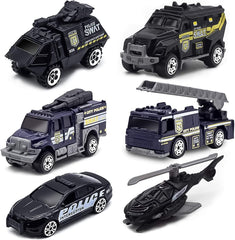Blooming Lilies armored vehicle police car for imaginative play and durable metal construction.