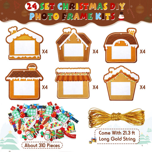 Blosssound 24-piece Christmas frames—great for classroom or family gallery walls.