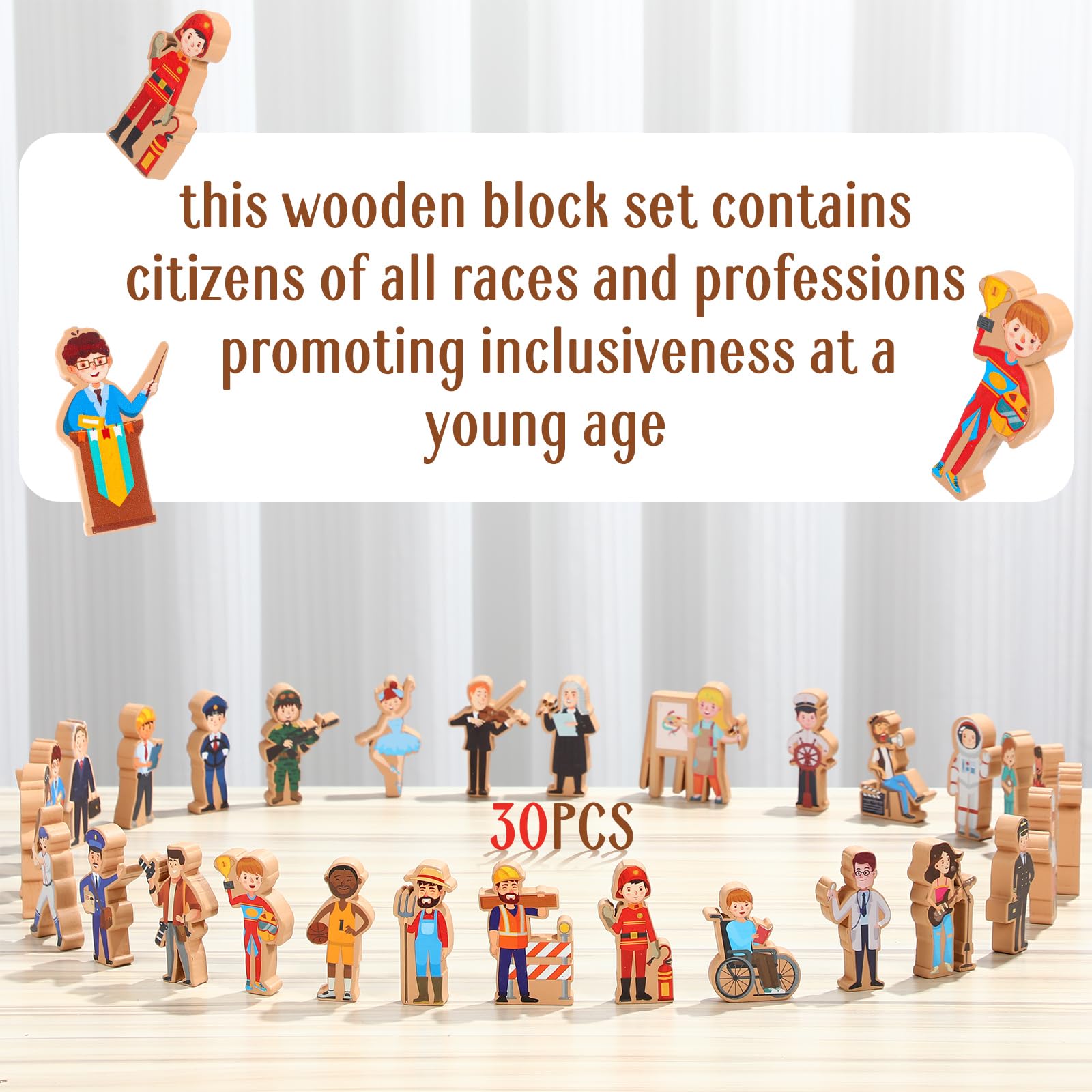 Blosssound teacher figure supporting storytelling and classroom-themed play