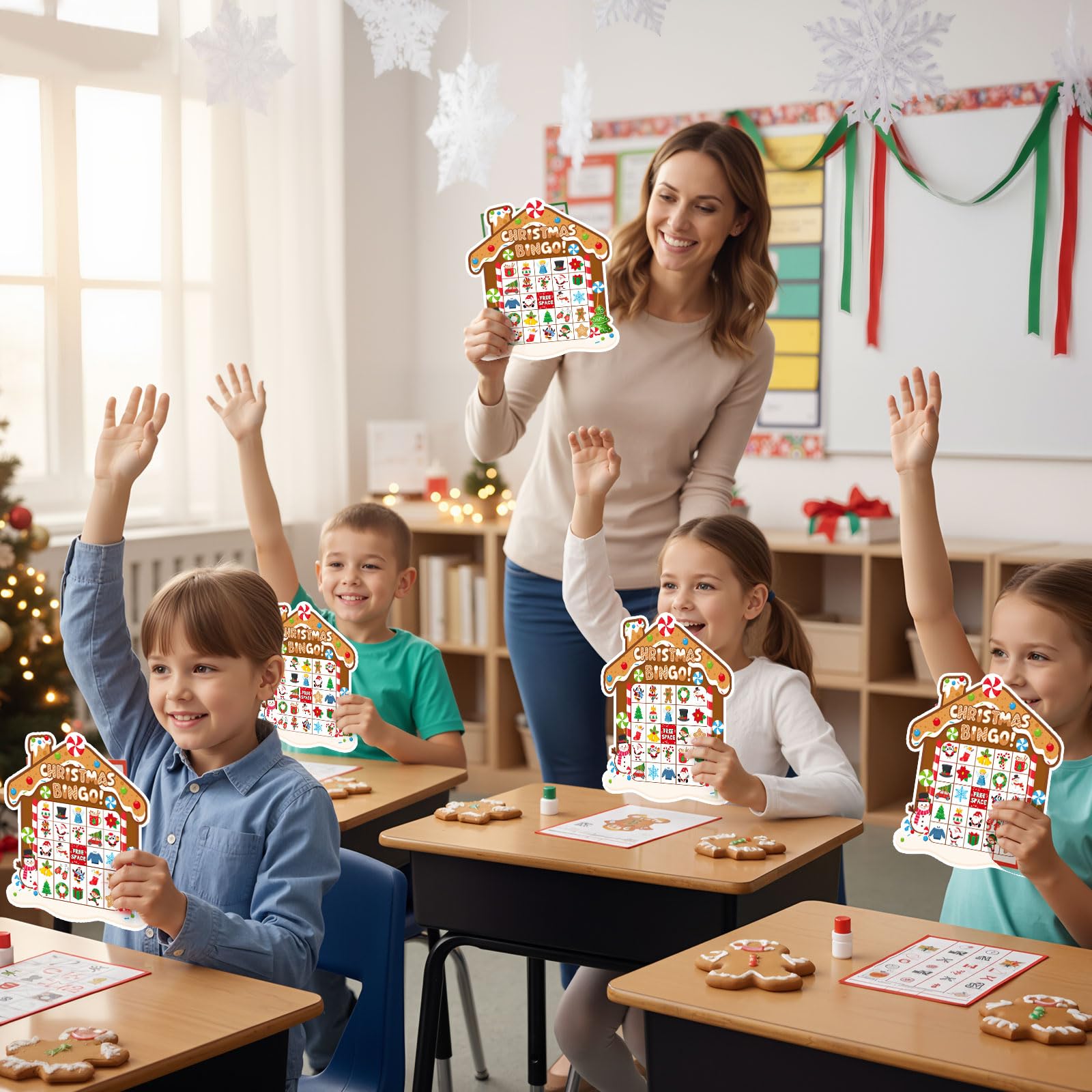 Blosssound Holiday bingo set as party favors or stocking stuffers for cheer.